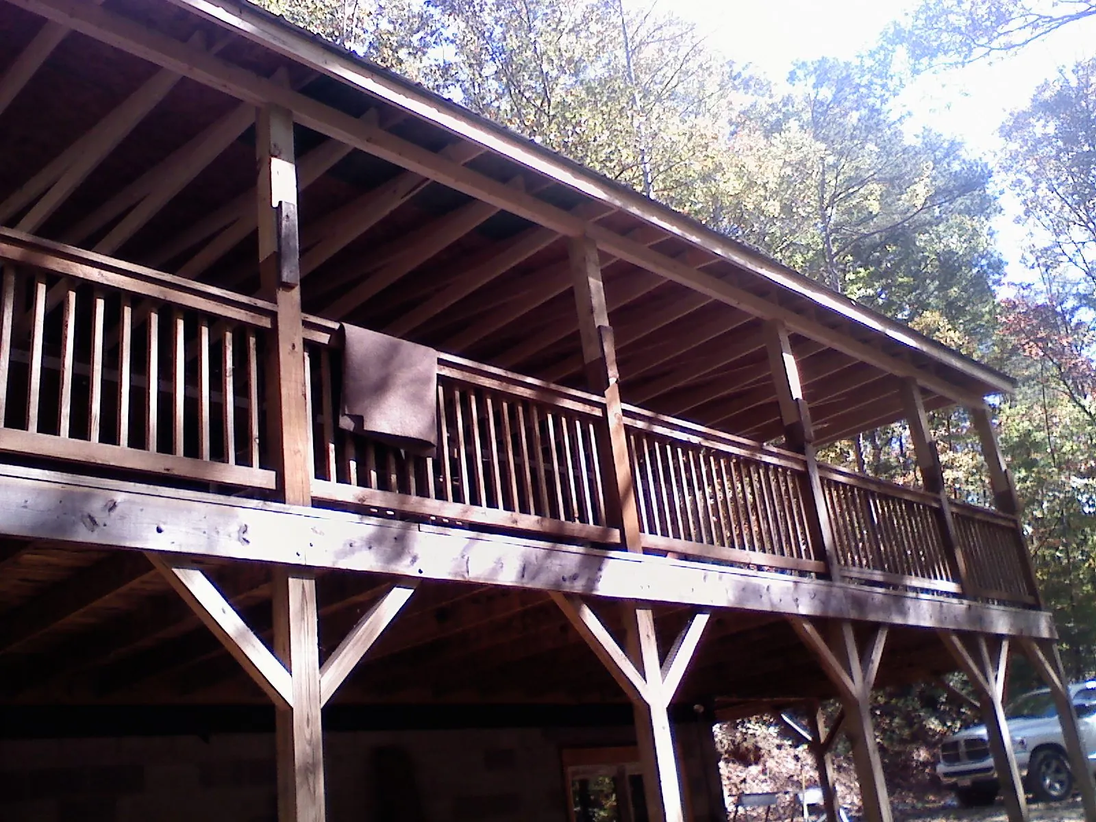 Timber framing under a new elevated porch and deck — Roof Leak Repair in Edisto Island by Roofing Brothers